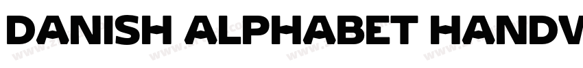 Danish Alphabet Handwriting字体转换